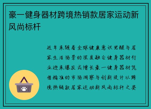 豪一健身器材跨境热销款居家运动新风尚标杆